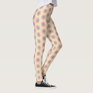 Elegant Blommigt Pastel Women Leggings