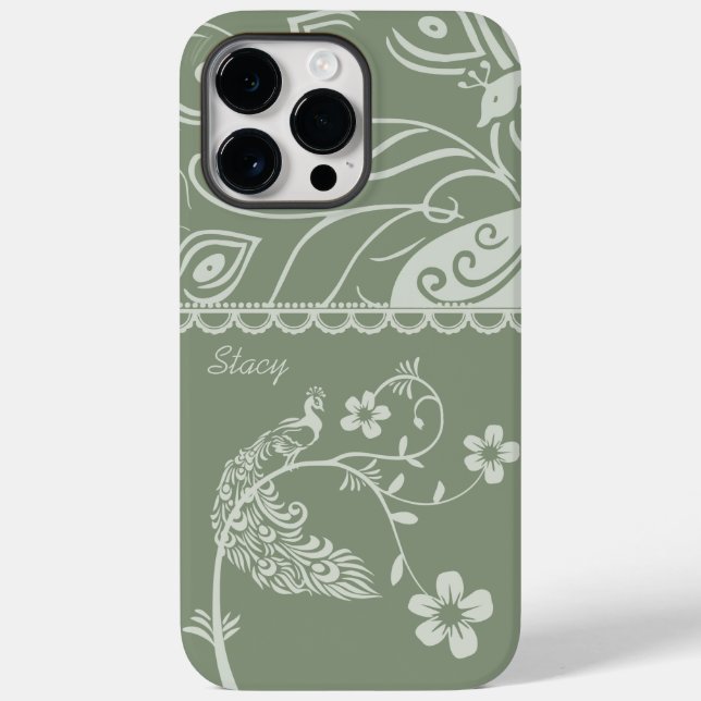 Elegant Blommigt Peacock (Baksida)