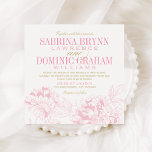 Elegant Blommigt Peony Bröllop Rosa Guld Inbjudningar<br><div class="desc">Elegant- och romantisk bröllopsinbjudan i rosa- och champagne guld färg.  Kvadratkortsformat.</div>