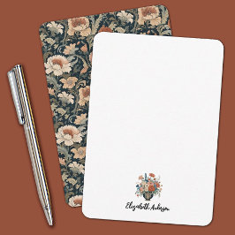 Elegant Blommigt Personlig Stationery Anteckningskort