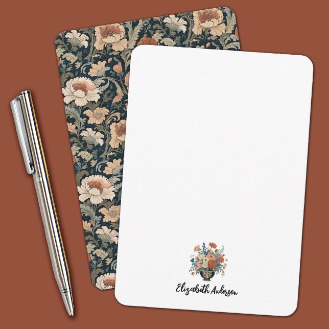 Elegant Blommigt Personlig Stationery Anteckningskort (Elegant personalized floral stationery. Perfect for thank you cards or any occasion)