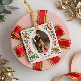 Elegant Blommigt Pet Photo jul Nutcracker Julgransprydnad Keramik