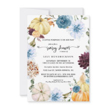 Elegant Blommigt Pumpkin | Höstbabystövel