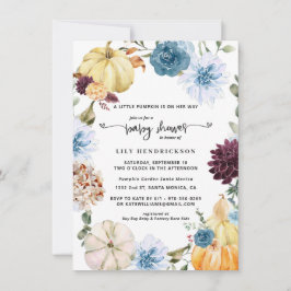 Elegant Blommigt Pumpkin | Höstbabystövel