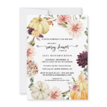 Elegant Blommigt Pumpkin | Höstbabystövel