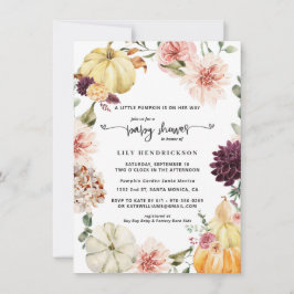 Elegant Blommigt Pumpkin | Höstbabystövel