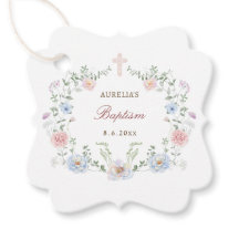 Elegant Blommigt Ram Baptism