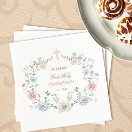 Elegant Blommigt Ram Första kommissionen Pappersservett