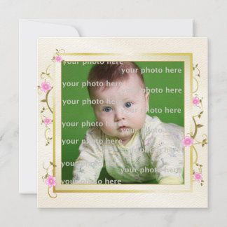 Elegant Blommigt Ram Meddelande