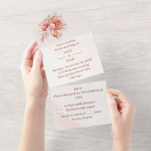Elegant Blommigt Ram Personlig Bröllop