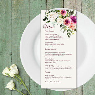 Elegant Blommigt Ram Rosa Lila Peach White Meny