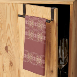 Elegant Blommigt Rand Kökshandduk