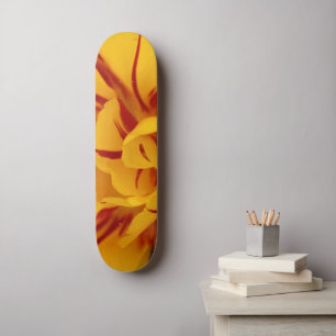 Elegant Blommigt Red Guld Monsella Tulips Mini Skateboard Bräda 18,5 Cm