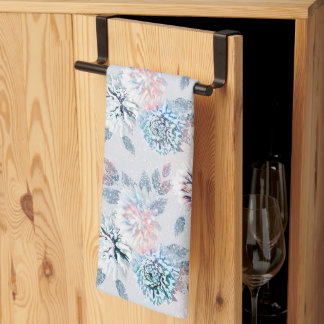 Elegant blommigt retro mönster. kökshandduk
