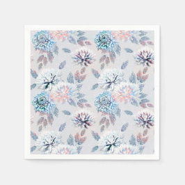 Elegant blommigt retro mönster. pappersservett