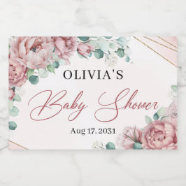 Elegant blommigt ro eukalyptus guld ram c