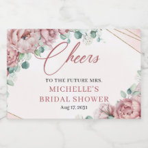 Elegant  blommigt ro eukalyptus guld ram c