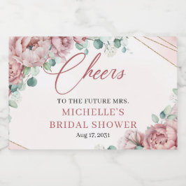 Elegant blommigt ro eukalyptus guld ram c