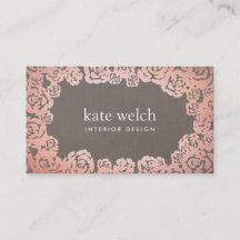 Elegant Blommigt Ro Guld Rosor Insida Designer