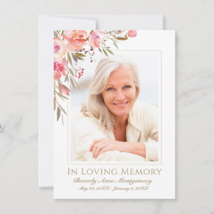 Elegant Blommigt Ro Olive-teckensnittsfoto Tack Kort