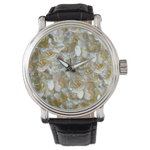 Elegant Blommigt Ro Petal Mönster Armbandsur
