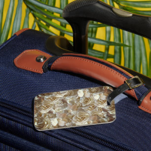 Elegant Blommigt Ro Petal Mönster Bagagebricka