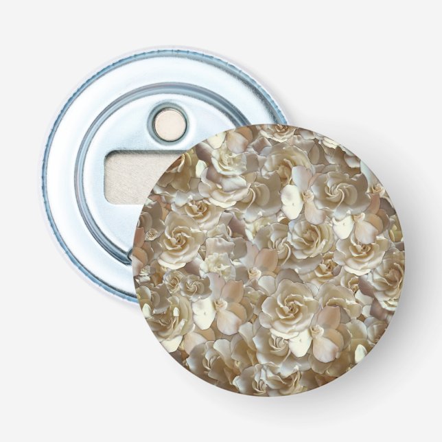 Elegant Blommigt Ro Petal Mönster Flasköppnare (Framsidan)