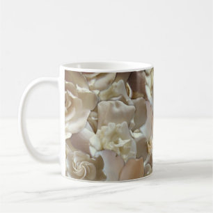 Elegant Blommigt Ro Petal Mönster Kaffemugg