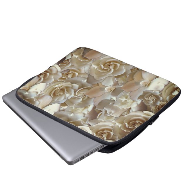 Elegant Blommigt Ro Petal Mönster Laptop Fodral (Framre botten)