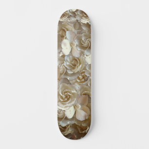 Elegant Blommigt Ro Petal Mönster Mini Skateboard Bräda 18,5 Cm