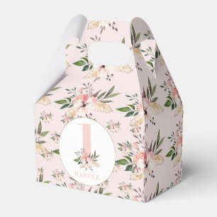 Elegant blommigt rosa födelsedag presentaskar