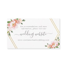 Elegant Blommigt Rosa Guld Bröllop webbplats