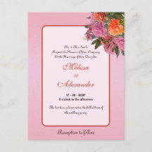 Elegant blommigt rosa peony enkel