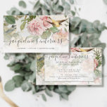 Elegant Blommigt  Rosa Vintage Birds Ro Busi Visitkort<br><div class="desc">"Elegant Blommigt Rosa Vintage Birds Ro Affärskorts." Vintage av engelska ro och peonier i rosa som tingas med gult paras med sång fåglar och omges av vackra löv greenery. Design innehåller handskriftsformat och enkel Sans Serif-text som namnteckning upp-, lyxfri, modern och snyggt. Artwork var grafiskt designat in i ett exquisite...</div>