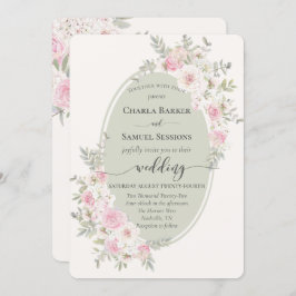 Elegant Blommigt Rosa Watercolor Ro & Peonies Program
