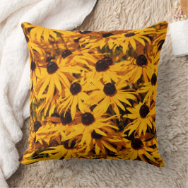 Elegant Blommigt Rudbeckia Black-Eyed Susans Kudde