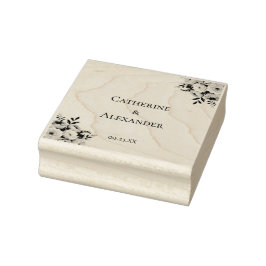 Elegant Blommigt Rustic Boho Bröllop Stämpel