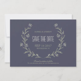 Elegant Blommigt Rustic bröllop spara datum Datumet