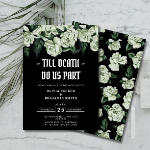 Elegant Blommigt till död Gör oss del Bröllop Inbjudningar