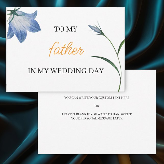 Elegant Blommigt till far på min Bröllopsdag Inbjudningar (Skapare uppladdad)