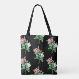 Elegant Blommigt Tote Bag Tygkasse
