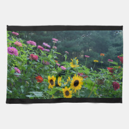 Elegant blommigt, trädgårdsblommor zink morsa kökshandduk