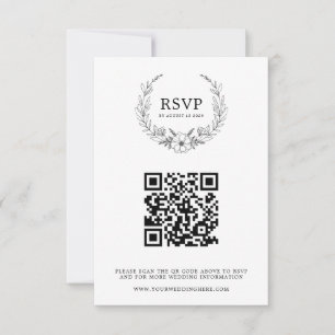 Elegant Blommigt Utandning Bröllop OSA Kort