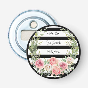 Elegant Blommigt Utandning på svart (och vitt) Flasköppnare