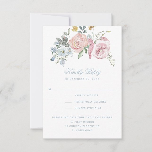 Elegant Blommigt Vapensköld för andning | Monogram OSA Kort (Framsida)