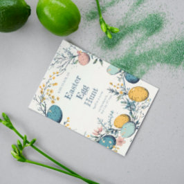 Elegant Blommigt Vår Påskägg Hunt Inbjudningar