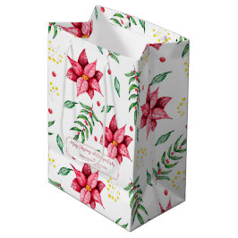 Elegant Blommigt Varm Röd jul