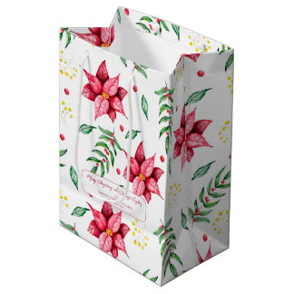 Elegant Blommigt Varm Röd jul
