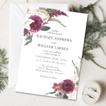 Elegant Blommigt Vattenfärg Bröllop