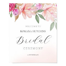 Elegant Blommigt Vattenfärg Handmålad Poster